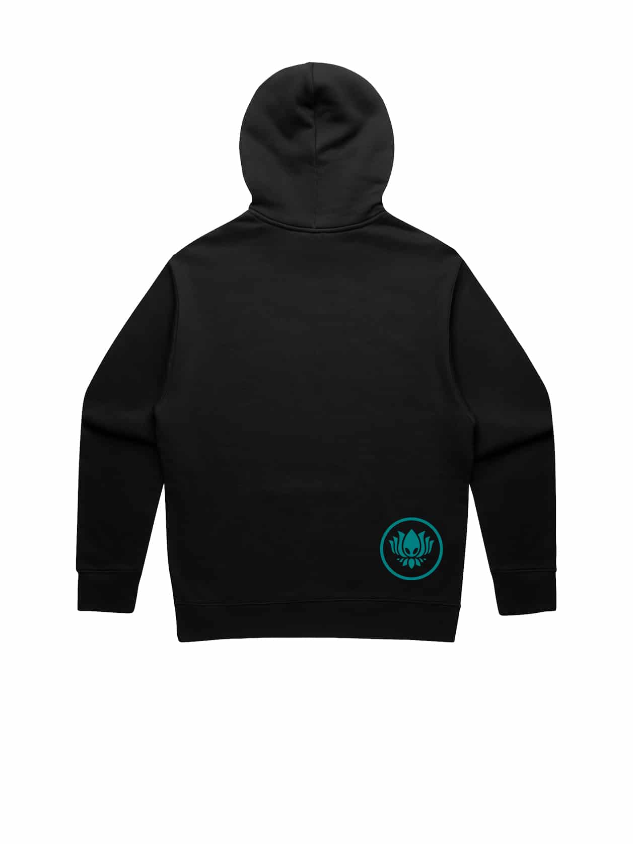 RL UNIVERSITY HOODIE (Teal on Black) - Back