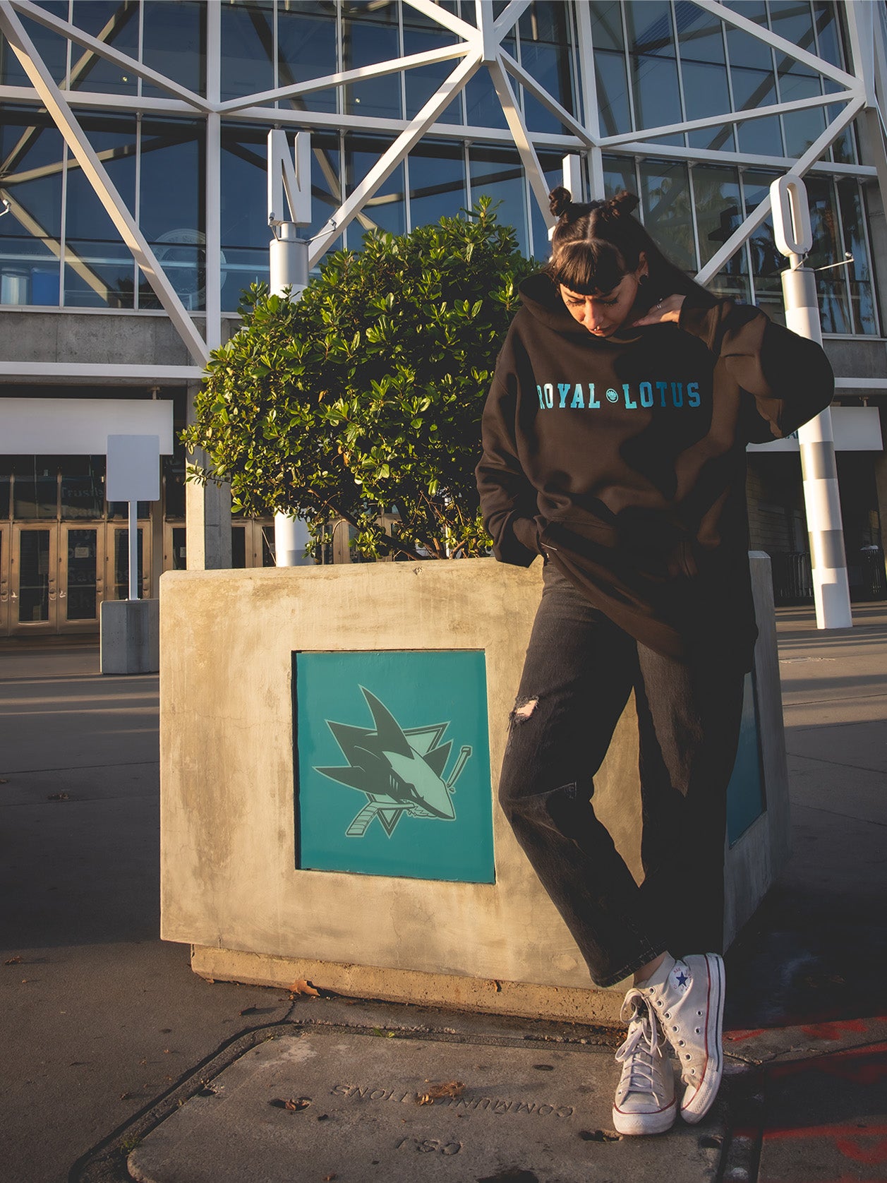RL UNIVERSITY HOODIE (Teal on Black)